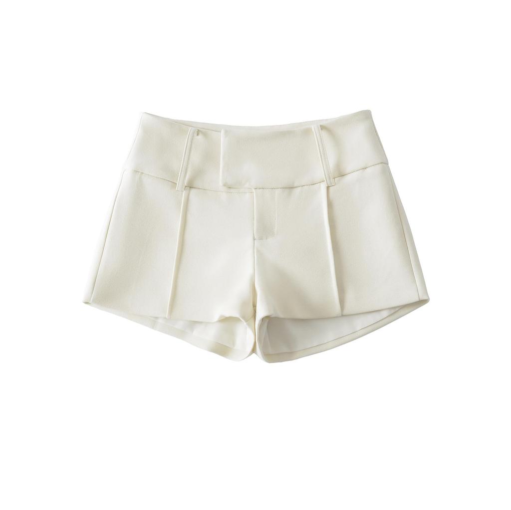 Korean Style Women's Versatile Low-Waist A-Line Shorts - Slimming Fit, Petite Wide Waist, Spring 2026 New Arrival.