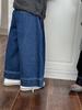Jiaye Tongpin 2025 Kids' Autumn Solid Color Jeans - Unisex Baby Loose Straight-Leg Wide-Leg Pants