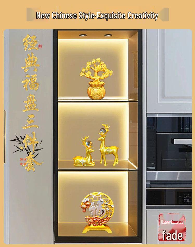 Luxury Wine Cabinet Ornaments for Living Room Entrance Decoration