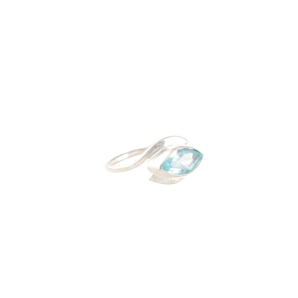 Sky Blue Topaz Gemstone Ring 925 Sterling Silver Handmade Jewelry Stylish Ring RR-60-8