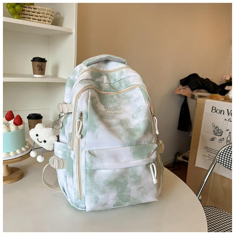 New National Style Versatile Tie-dye Backpack Student Large-capacity Simple Schoolbag Korean Version Niche Personalized Casual Backpack
