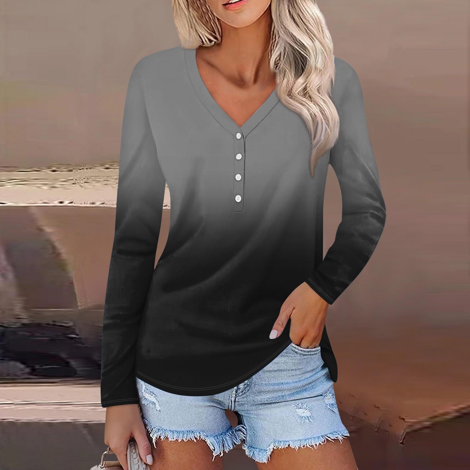 

Женский модный повседневный топ на пуговицах с длинным рукавом и цветочным принтом, v-образным вырезом и пуговицами XL арбуз красный