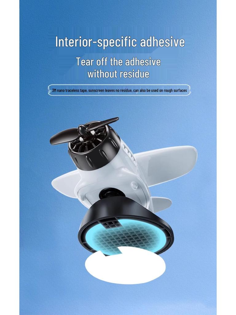 Solar-Powered Rotating Airplane Dashboard Ornament