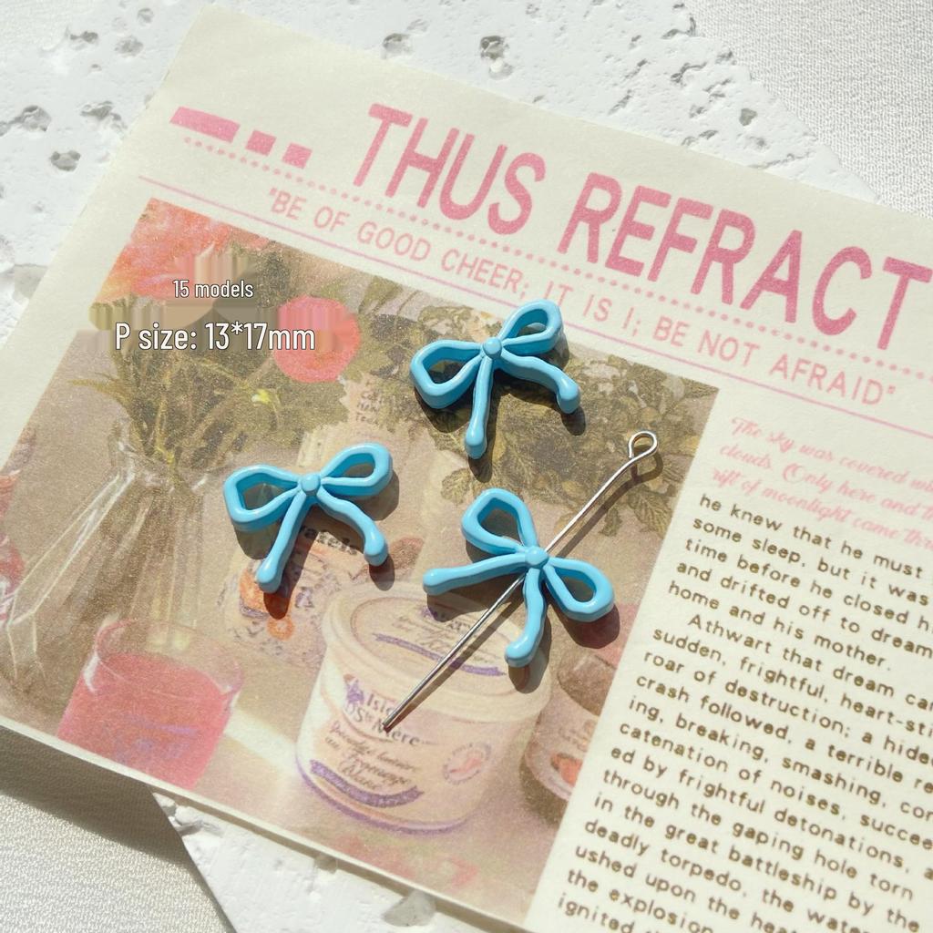 Blue Beaded Flower Bear Bracelet - Cute Alloy DIY Jewelry Accessory