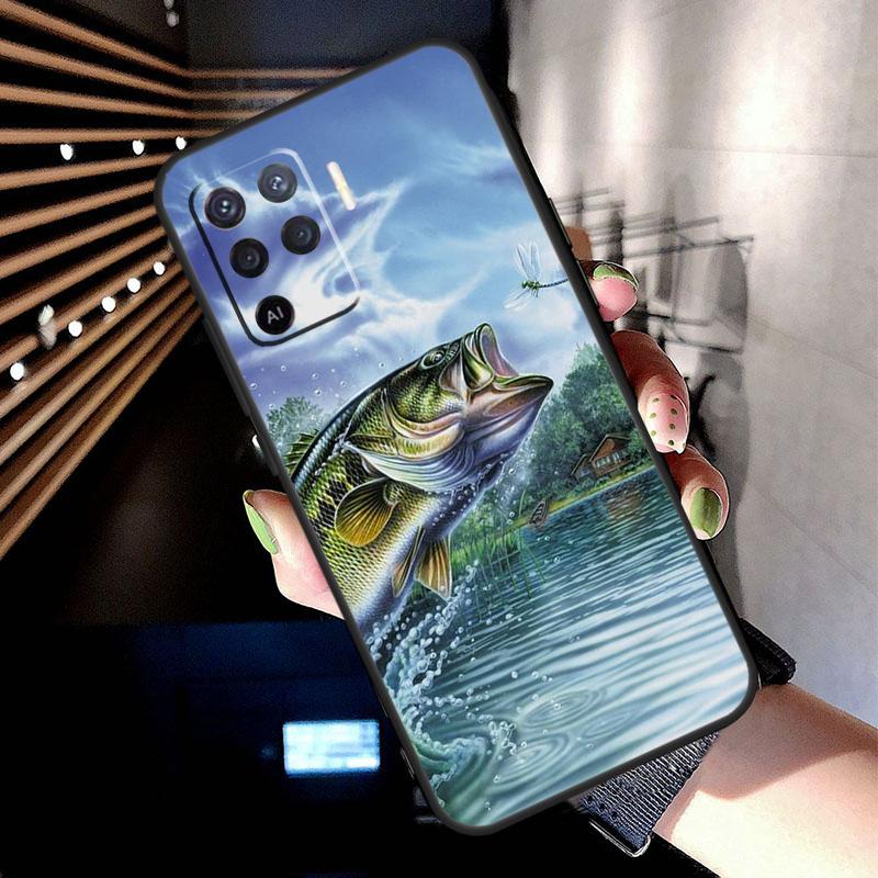 Art Fishing Lure Case For Oppo A78 A98 A18 A38 A58 A60 A80 A40 A77 A57 A17 A74 A54 A94 A96 A76 A16 A15 A5 Pro