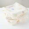 Cotton Swaddle Blanket Newborns 90x90cm Triple-Layer Soft Wrap With Animal Print Anti-Startle Sleep Aid Fall Winter