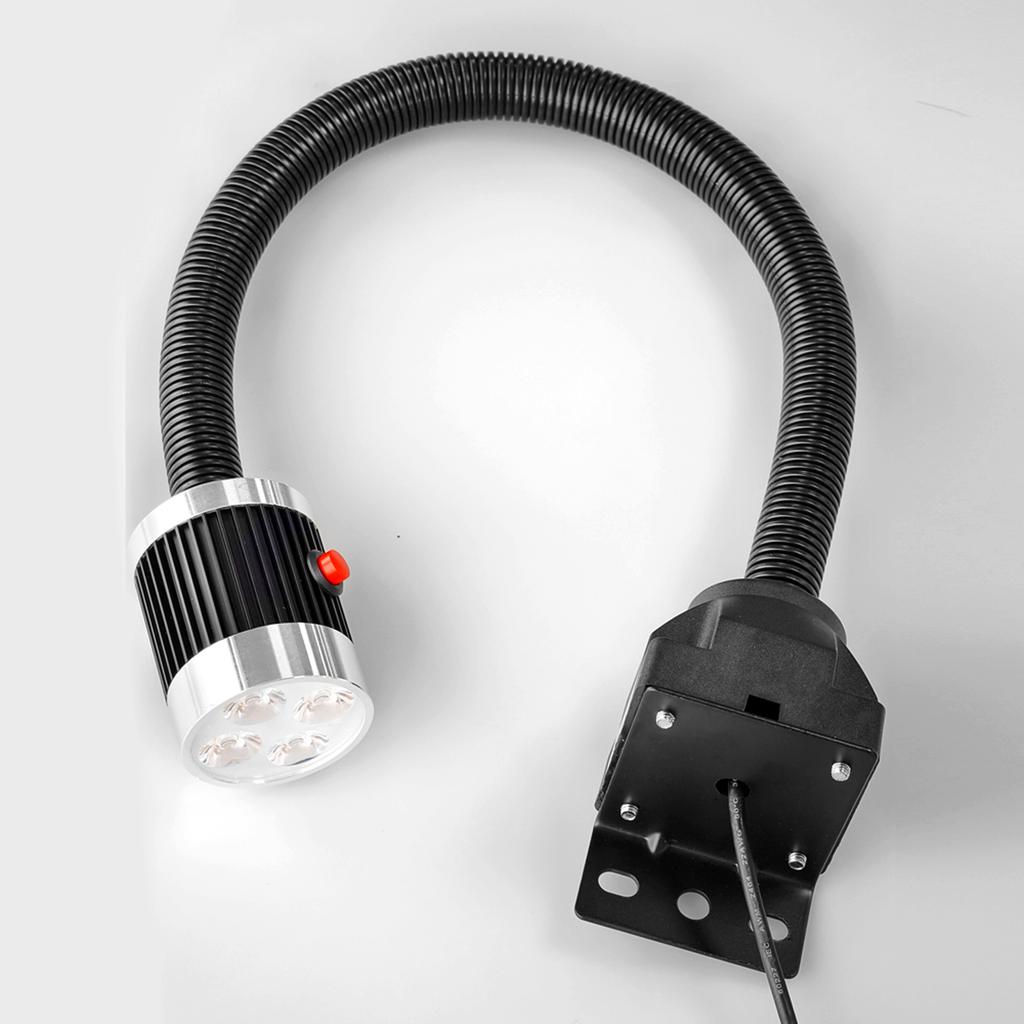 LEDEAST F-02 Magnetic Base Flexible Gooseneck LED Machine Work Lamp 4.5W Industrial Bench Lathe Light 360° Adjustable Arm