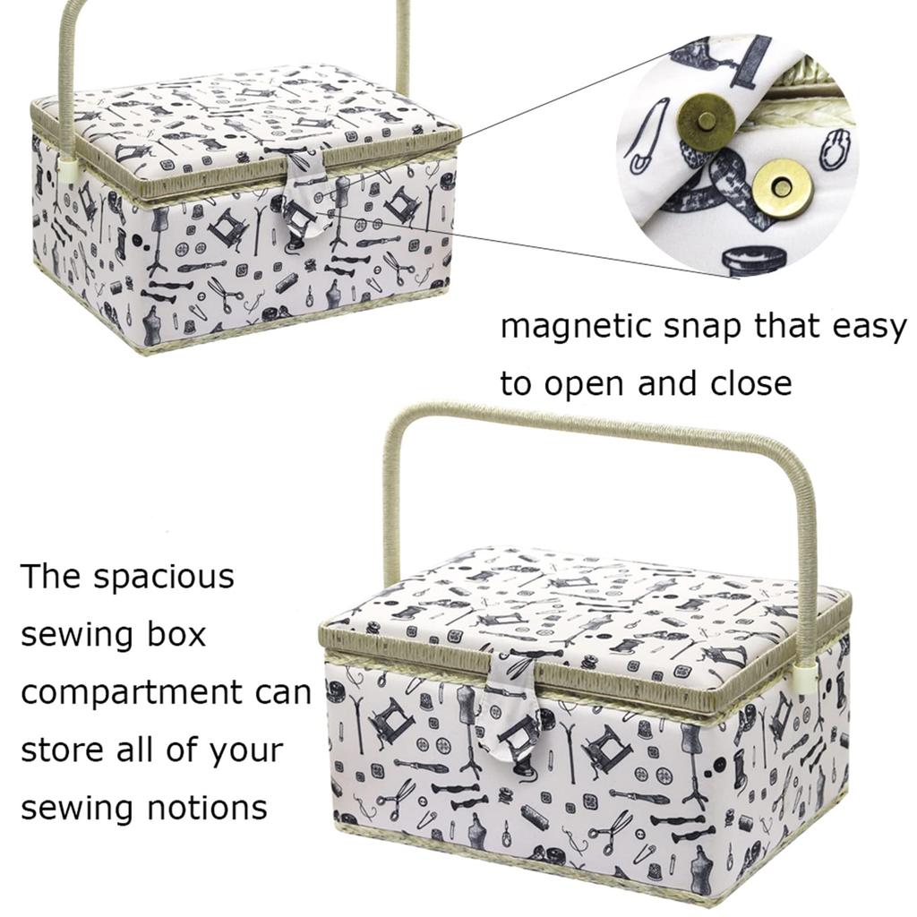 Sewing Large Sewing Small Tool Sewing Retro Modern Sewing Pincushion Small Birthday D&D Box, Capacity, Box, Organizer, Box, Tools, Storage, Two-Layer