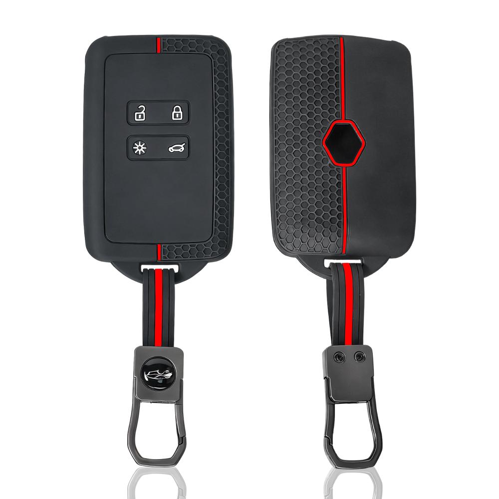 Custodia in Silicone per Chiave Auto Smart Remote Control Fob per Renault Captur Koleos Kadjar Arkana Megane Dacia Duster Sandero Stepway