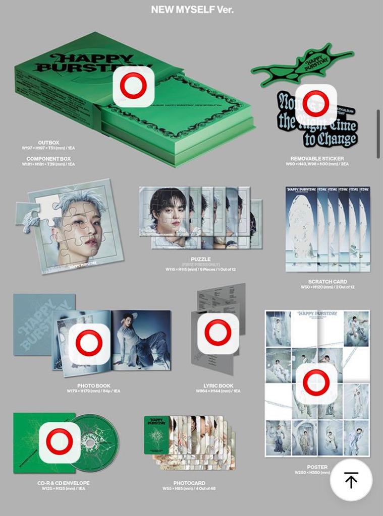 [USED] Opened Seventeen Happy Burstday 3-piece set + Jun