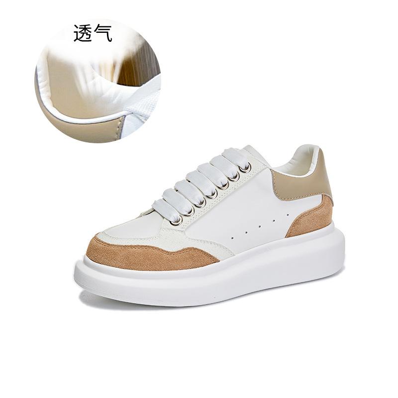 

Foam sole leather little white shoes women s 2025 spring new thick-soled Maillard board shoes casual fashion versatile women s shoes 35 абрикосовый