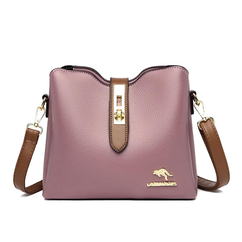 Genuine Soft Leather Brand Women's High Quality Small Shoulder Bags  Luxury Fashion Ladies Crossbody Bags
