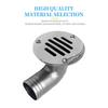 Marine Hardware 316 Stainless Steel 32MM/38MM Doats Floor Deck Cockpit Drain Scupper One-piece Curved Floor Drain