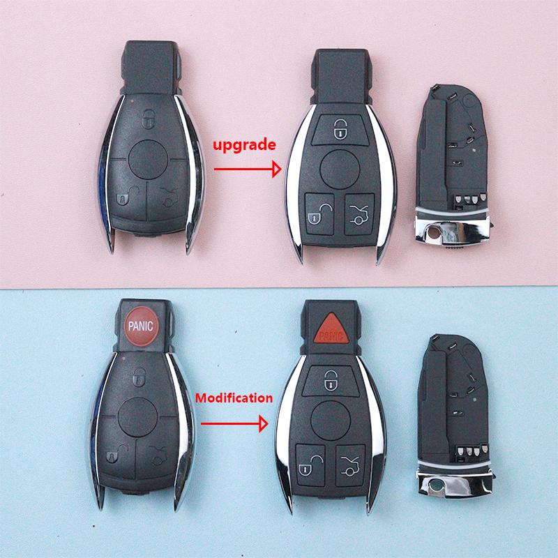 Upgrade Old Dual-Battery Holder Car Key Fob Case Shell For Mercedes-Benz A B C E S Cl Cls Cla Clk W203 W204 W205 W210 W211 W212
