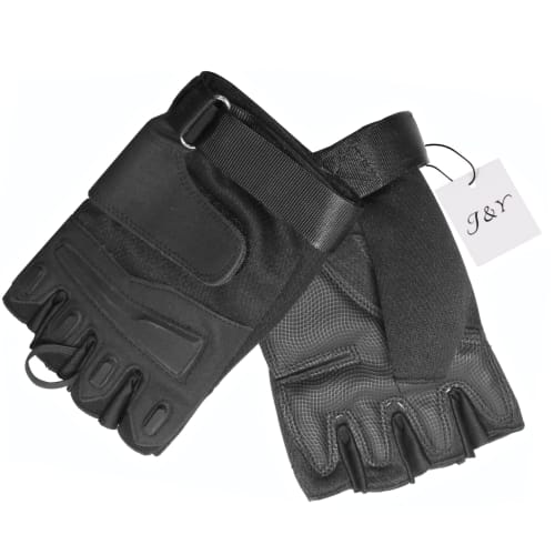Half-finger Tactical Gloves, Fingerless, Double Adjuster, Half-finger, Knuckle Guards, for Cycling, Outdoor Activities, Army, and Airsoft, Type: BES-H