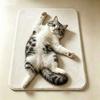 Water-absorbing Cute Cat Floor Mat Non-slip Floor Mat New Bathroom Carpet  Living Room Tea