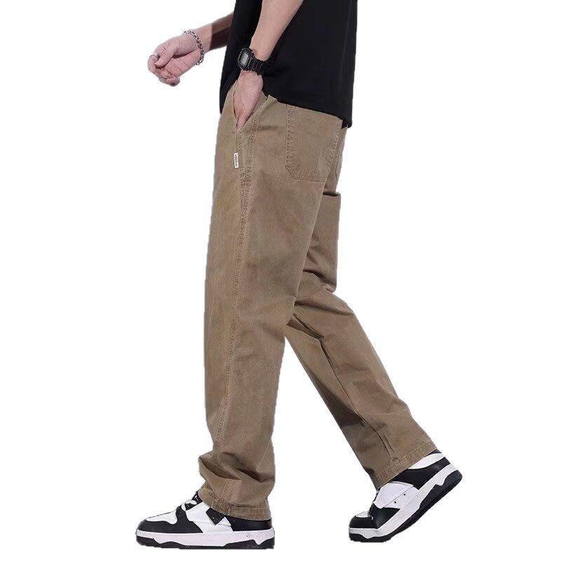 Casual Pants Men's Spring and Autumn New Straight Loose Pants Men's Summer Wide-leg Tooling Trousers