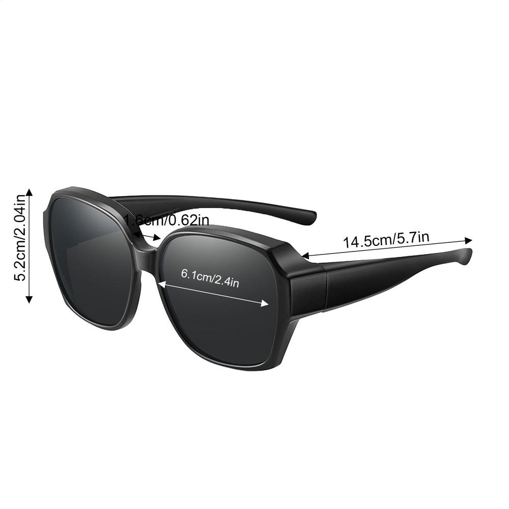 Polarized Fit Over Glasses Sunglasses Fitover Wrap Around Eyewear Anti-UV Sunglasses Unisex Eyewear Outdoor Travel Sun Glasses