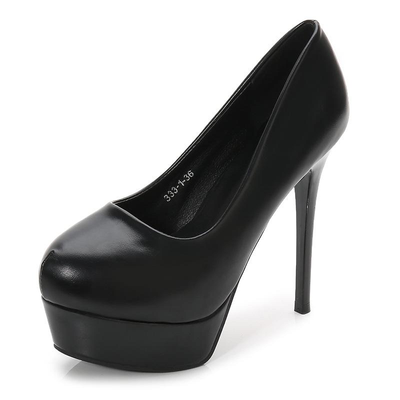 Neue ultrahohe wasserdichte Tisch-Stiletto-Business-Professional-Casual-Damen-Schuhe High Heels