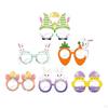 Cute Easter Egg Eyeglasses Photo Props Theme Bunny Carrot Glasses for Birthday Parties