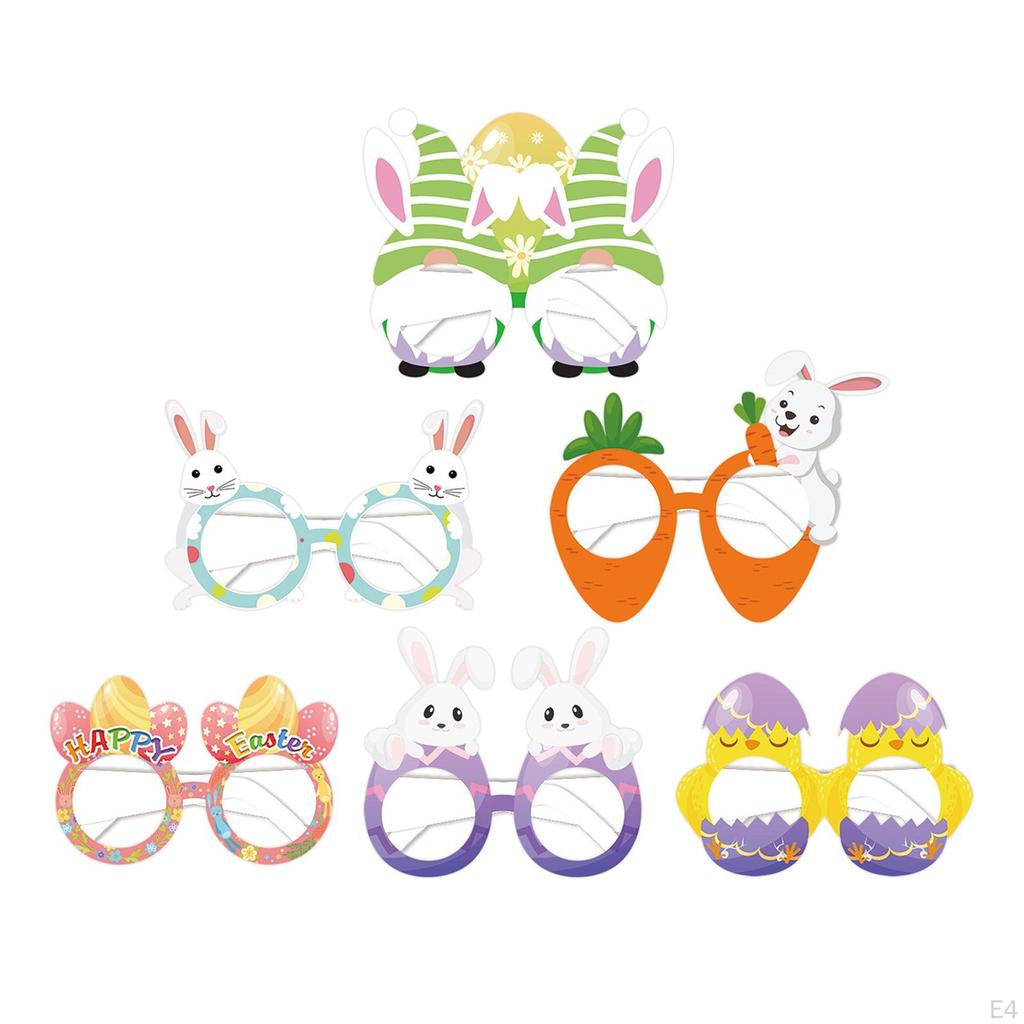 Cute Easter Egg Eyeglasses Photo Props Theme Bunny Carrot Glasses for Birthday Parties