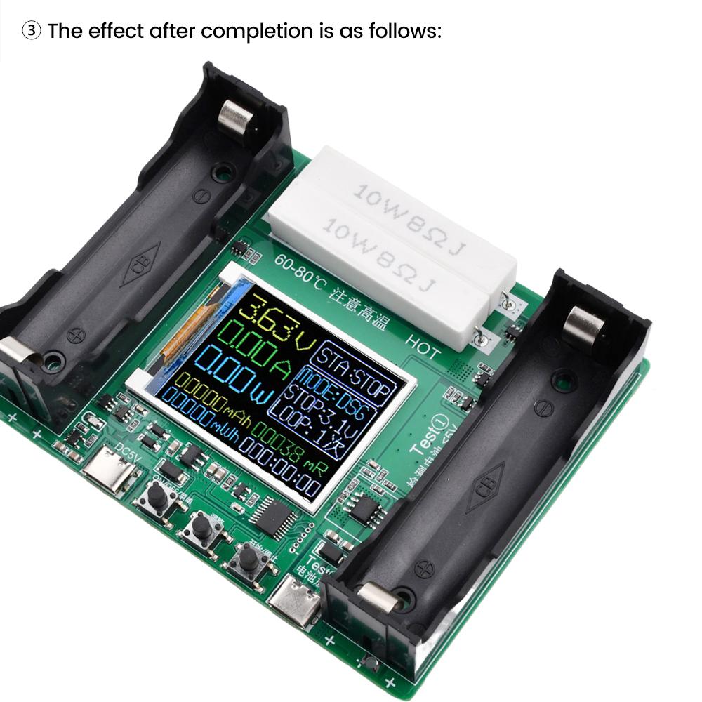 18650 Lithium Battery Capacity Tester Module MAh MWh Digital Battery Power Detector Module 18650 Battery Tester 2/4/8 Channel
