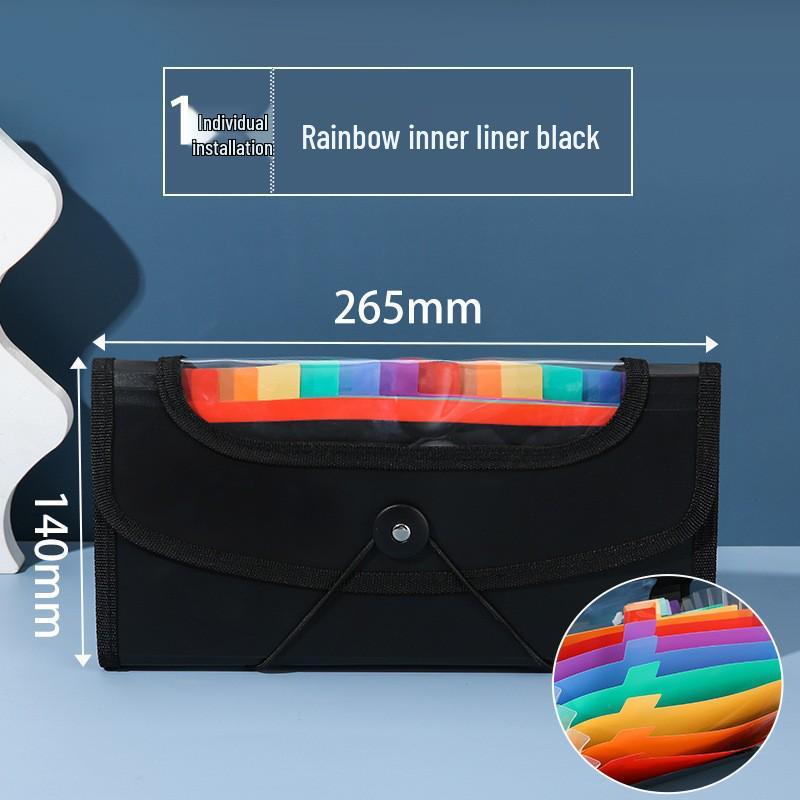 Colored Edge 13-Layer Accordion B6 Bill and Invoice Organizer