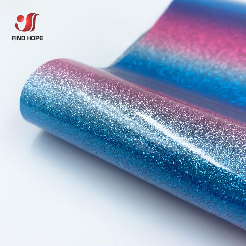 Heat Transfer Vinyl HTV Craft Rainbow Glitter Iron-on Transfer Garment Clothing T-Shirt Decoration for Cut Silhouette Cameo