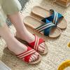 Linen cool slippers indoor temperament hemp drag light slippers male and female couples