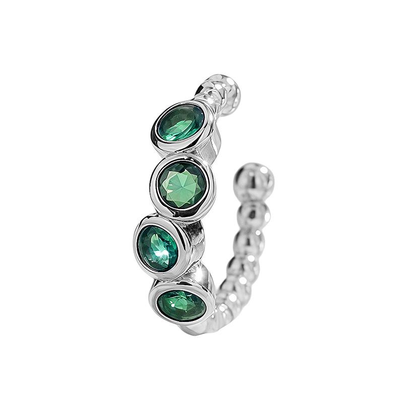 Zirkonia Doppel-Schicht Strass-Kreuz-Kette Ohne-Piercing Stern Ohr-Manschette für Damen