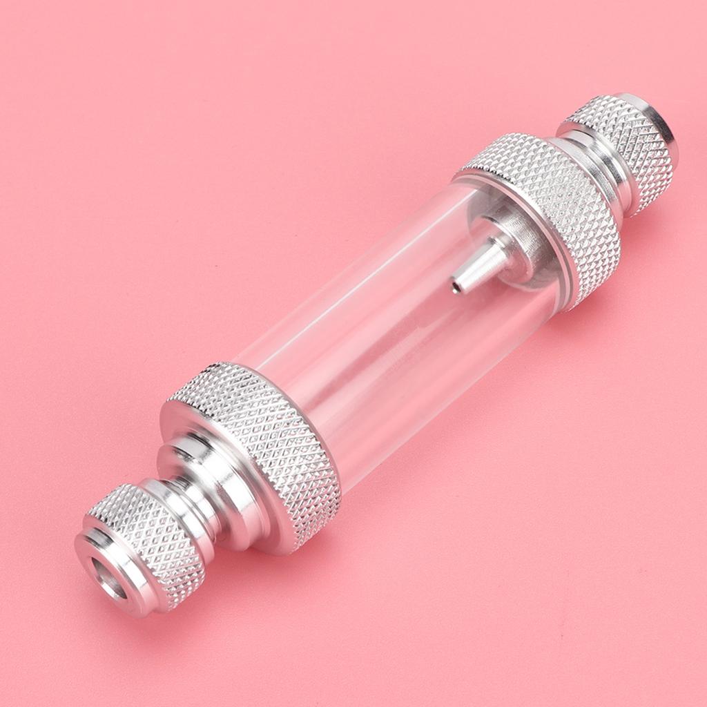 Metal CO2 Plant Acvatic Non Retur Contor de Bule Accesoriu pentru Acvariu Pești Instrument Argintiu(cap dublu