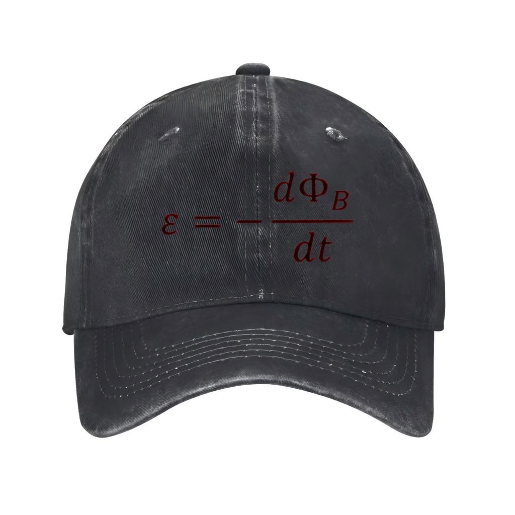 Faradays Law Electromagnetic Induction Formula Baseball Cap Physics Students STEM Scholars Adjustable Dad Hat