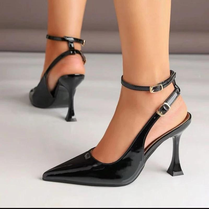 Summer Women Sandals Fashion Pointed Toe Shoes Ladies Outdoor Elegant High Heels Stripper Sandals Designer Luxury Sandals