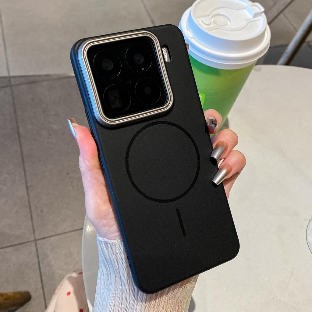 Lyxigt Sandsten Matt Mjukt Fodral för Xiaomi Mi 13 14 15 15S Pro Ultra Redmi K80 POCO F7 För Magsafe Trådlös Laddning Cover