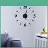3d Diy Analog Mirror Surface Large Number Wall Clock Sticker Home Decor Office