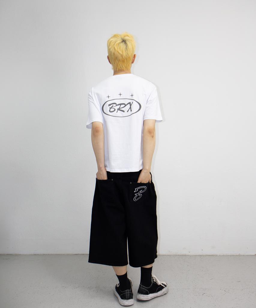 Bonegseu B Demim Bermuda Pants (Black)