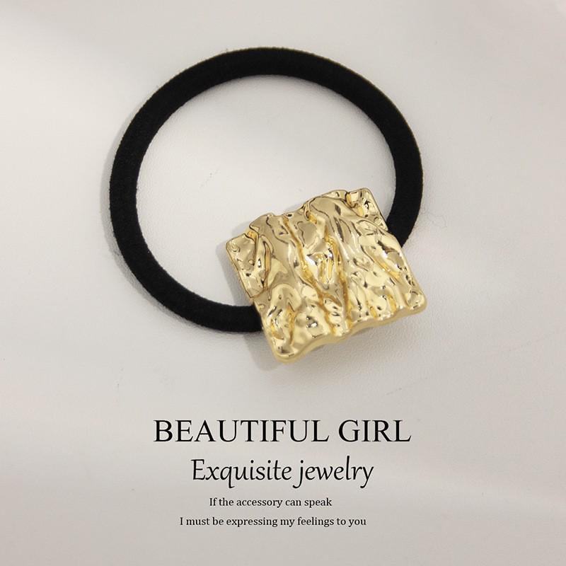 Minimalist Metal Hair Ring - New Korean Style High-End Ponytail Tie Rubber Band.