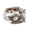 Rockyu Bracelet for Men and Women, Braided Retro Watch Bracelet, Handmade, Stylish Accessory (White)