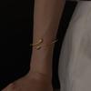 Youngglow Silver925 Fluid Bangle Bracelet (2color)