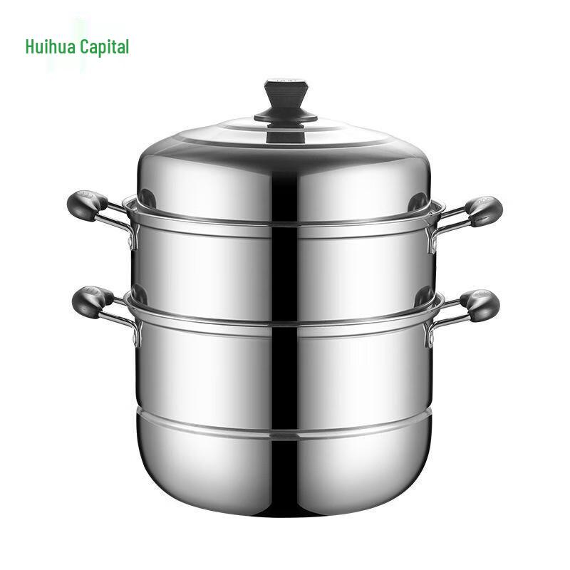 

HUIHUADU 3-Layer 201 Stainless Steel Steamer Pot, 30cm