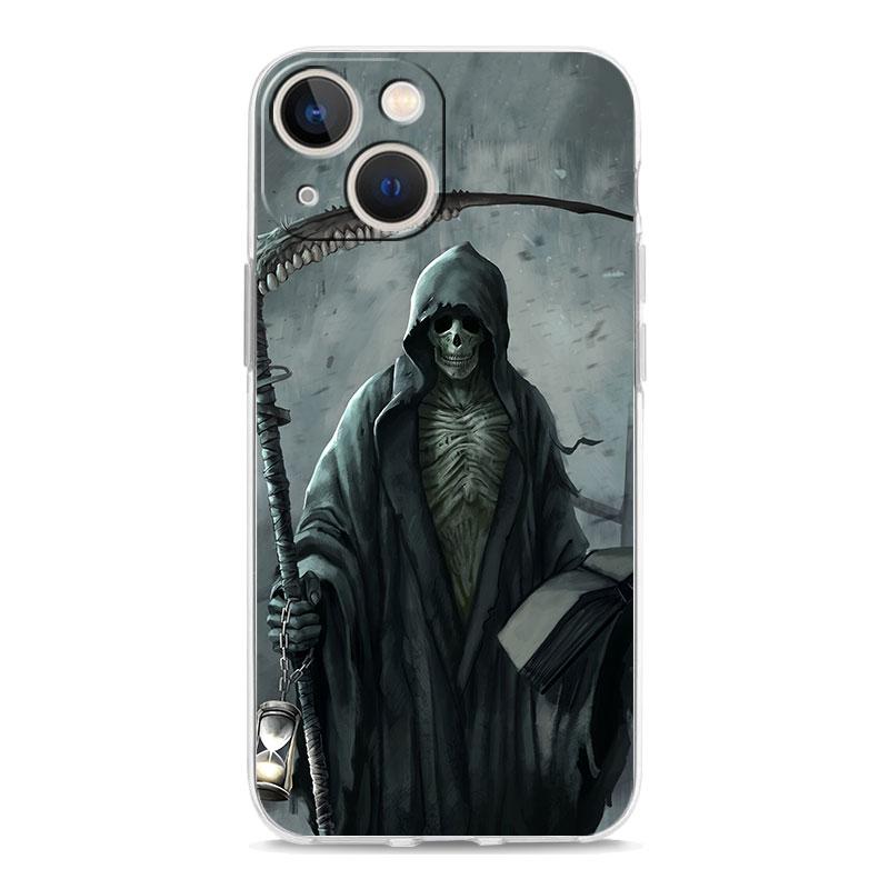 Phone Case For iPhone 17 Cases iPhone Air 16 15 12 13 14 Pro Max 7 8 Plus 16Pro iPhone11 Cover Grim Reaper Skull Skeleton
