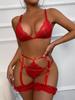 Sexy Transparent Lingerie Women Underwear Erotic Bra Thongs Garters Set Lenceria Sensual Mujer Fashion Lace Underwear Pajamas
