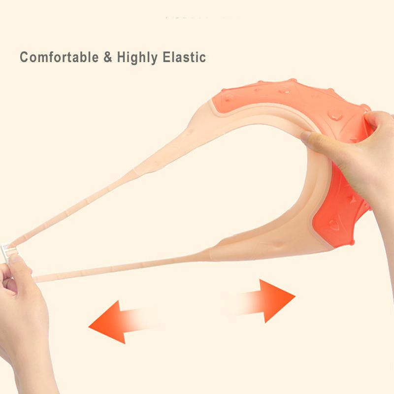 Baby-Duschhaube, wasserdicht, Shampoo-Hut für Kinder, Dusche, Kleinkind, schützt Ohren und Augen, Mädchen und Jungen, verstellbare Badekrone aus Silikon