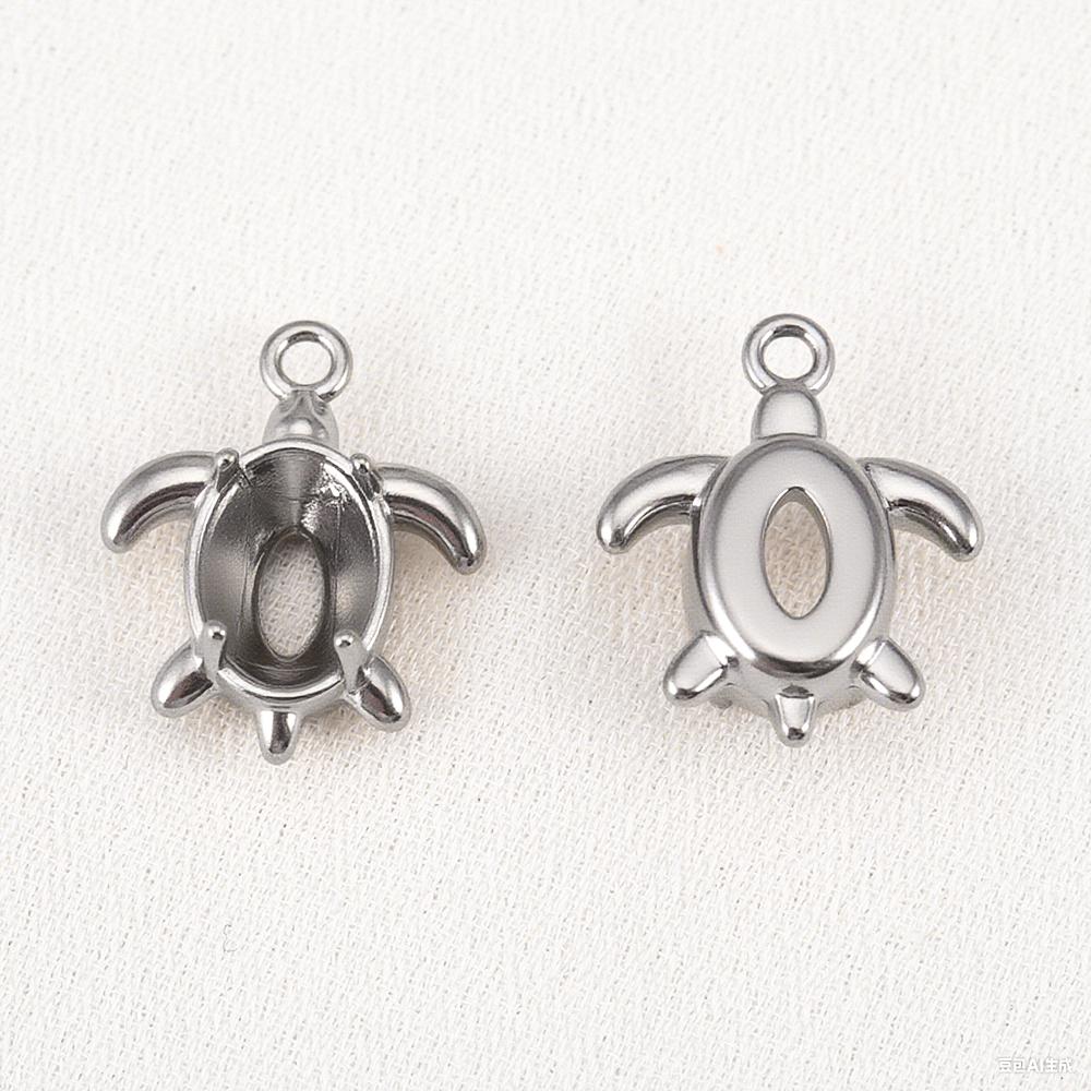 1pc 5pcs 8pcs Stainless Steel Fish Dolphin Turtle Octopus Crab Pendant Base Frames Blank Bezel DIY Necklace Charm Jewelry Making