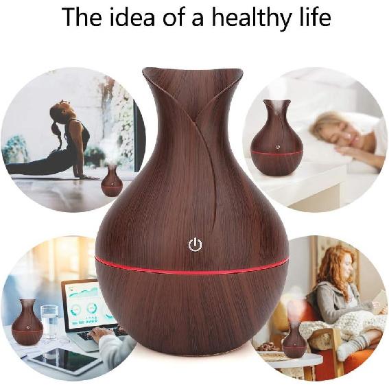 Humidifiers High Capacity Cool Mist Humidifier,for Bedroom,Babyroom, Living Room, Humidifiers (Dark Wooden Grain)