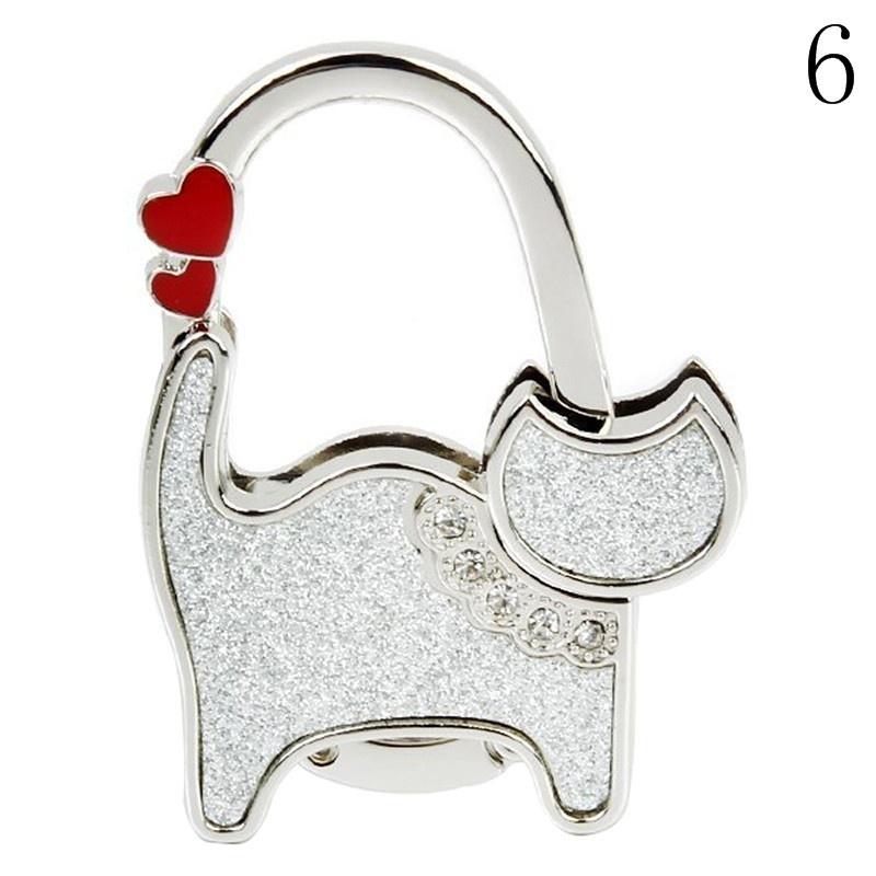 Foldable Table Cat Purse Rhinestone Hanger Hangbag Hook Holder Gifts