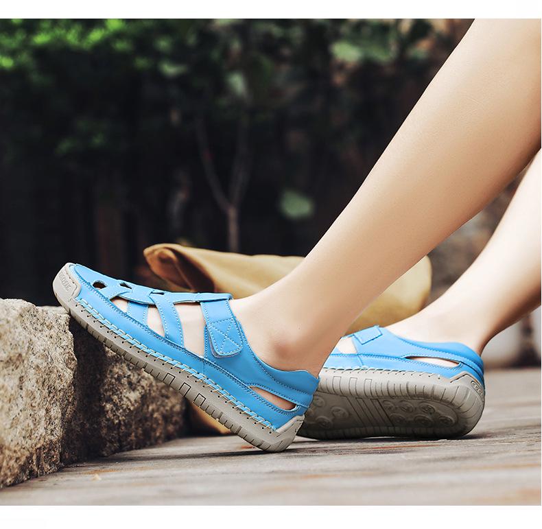 Lichte Dames Zomer Sandalen Anti-slip 2025 - Romeins Plat Geweven, Zachte Zool, Perfect voor Strand en Studenten