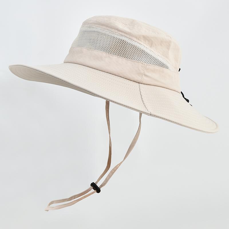 Unisex Breathable Mesh Panel Bucket Hat, Spring Summer UV Protection Sun Hat, Lightweight Outdoor Cap for Work Travel Hiking
