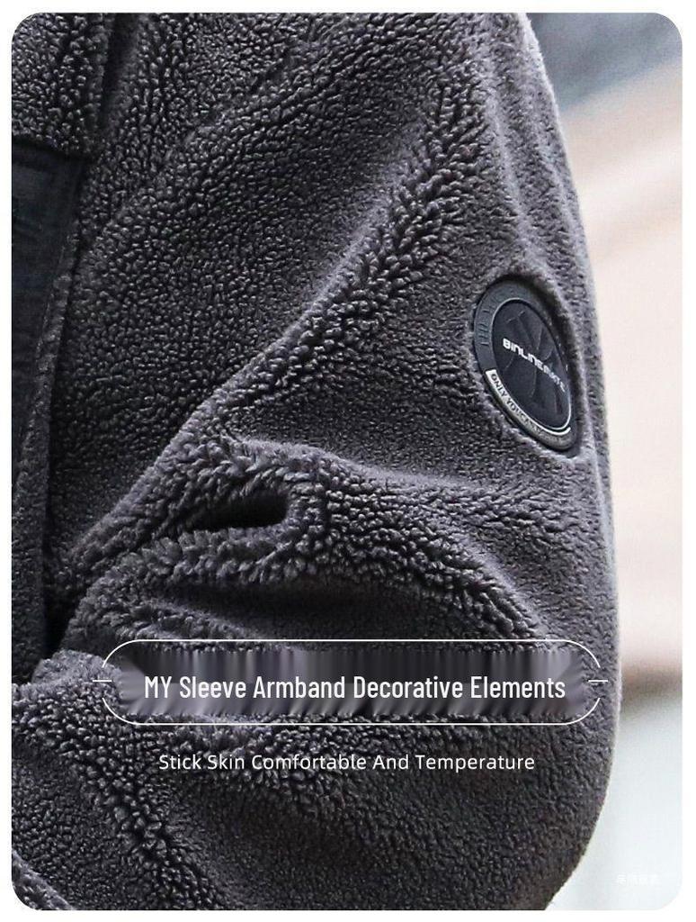 Herren-Fleecejacke in Übergröße – Samtgefüttert, lockere Passform für Herbst und Winter