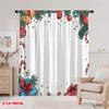 2pcs,2D plane printing Curtains Christmas Ornaments Gifts Festive (2) Polyester Woven (without rod) Festive for Bedroom,